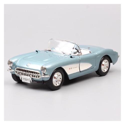 SYYANFEI Casting Car Modell 1:24 Roadhawk 1957 Chevrolet Corvette Replik Vintage Supercar Metall Druckguss Auto Modell Fahrzeug Spielzeugauto(Blau) von SYYANFEI