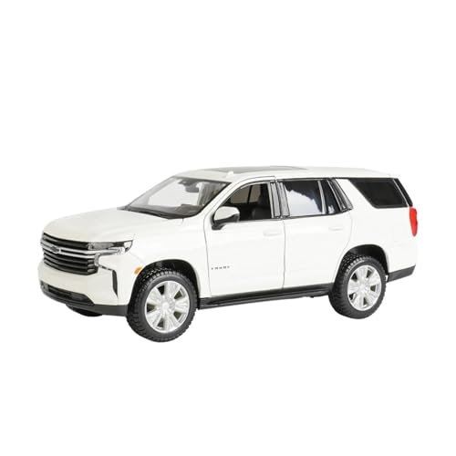 SYYANFEI Casting Car Modell 1:26 Für Chevrolet Tahoe SUV 2021Diecast Off-Road Fahrzeuge Auto Modell Hobbyist Junge Geschenk Spielzeugauto(White) von SYYANFEI