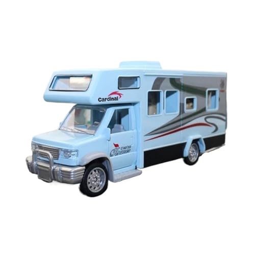 SYYANFEI Casting Car Modell 1:28 Für Luxus RV Freizeitfahrzeug Maßstab Druckguss Metall Modellauto Sound Und Licht Spielzeug Geschenk Spielzeugauto(Blau) von SYYANFEI