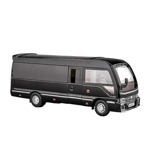 SYYANFEI Casting Car Modell 1:32 Für Coaster Legierung Bus Auto Druckguss Metall Passagier Reisebus Fahrzeuge Modell Sound Und Licht Sammlung Spielzeug Spielzeugauto(Schwarz) von SYYANFEI