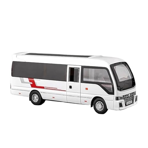 SYYANFEI Casting Car Modell 1:32 Für Coaster Legierung Bus Auto Druckguss Metall Passagier Reisebus Fahrzeuge Modell Sound Und Licht Sammlung Spielzeug Spielzeugauto(White) von SYYANFEI