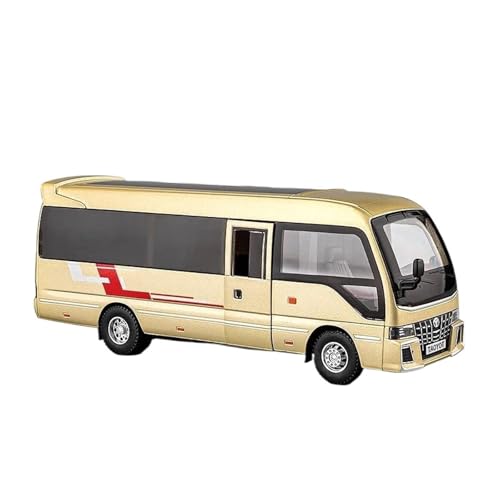 SYYANFEI Casting Car Modell 1:32 Für Coaster Legierung Bus Auto Druckguss Metall Passagier Reisebus Fahrzeuge Modell Sound Und Licht Sammlung Spielzeug Spielzeugauto(Yellow) von SYYANFEI