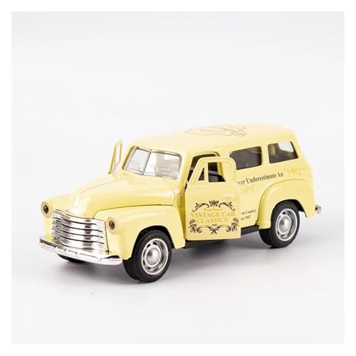 SYYANFEI Modellauto 1:32 Für Legierung Chevrolet Schulbus Klassisches Oldtimermodell Kinderspielzeug Enthusiasten Spielzeugauto(White) von SYYANFEI