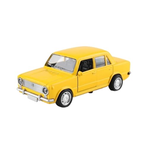 SYYANFEI Casting Car Modell 1:32 Für Legierung Diecast Lada Oldtimer-Modell Klassisches Pull Back Auto Spielzeug Für Jungen Liebhaber Kreativer Schmuck Spielzeugauto(Yellow) von SYYANFEI