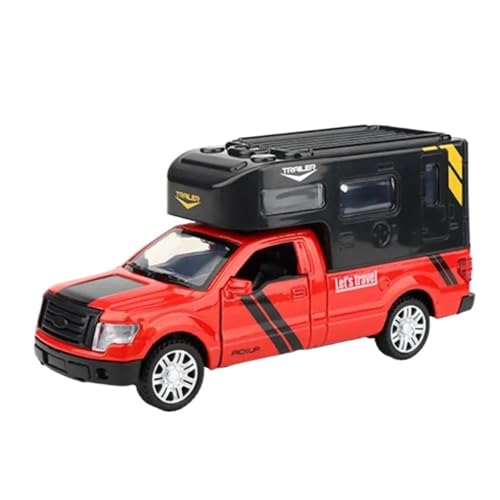 SYYANFEI Casting Car Modell 1:32 Für Luxus-Wohnmobil Freizeit-Druckguss-Camper Metall-Modellauto Von Ton Und Licht Geburtstags- Und Feiertagsgeschenke Spielzeugauto(Rot) von SYYANFEI