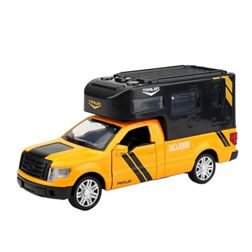 SYYANFEI Casting Car Modell 1:32 Für Luxus-Wohnmobil Freizeit-Druckguss-Camper Metall-Modellauto Von Ton Und Licht Geburtstags- Und Feiertagsgeschenke Spielzeugauto(Yellow) von SYYANFEI