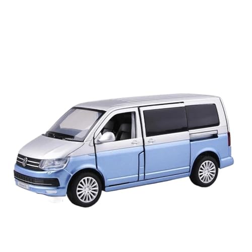 SYYANFEI Casting Car Modell 1:32 Für Multivan T6 MPV Mit Sound Light Pull Back Vehicles Collection Adult Boys Memorial Gifts Spielzeugauto(Blau) von SYYANFEI