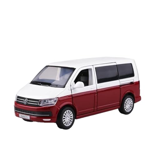 SYYANFEI Casting Car Modell 1:32 Für Multivan T6 MPV Mit Sound Light Pull Back Vehicles Collection Adult Boys Memorial Gifts Spielzeugauto(Rot) von SYYANFEI