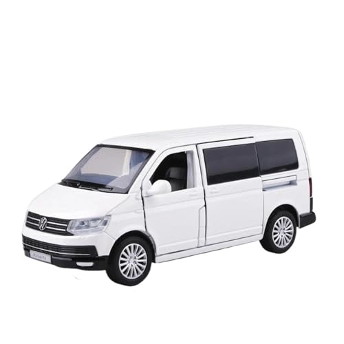 SYYANFEI Casting Car Modell 1:32 Für Multivan T6 MPV Mit Sound Light Pull Back Vehicles Collection Adult Boys Memorial Gifts Spielzeugauto(White) von SYYANFEI