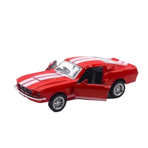 SYYANFEI Modellauto 1:32 Für Mustang GT Legierung Klassisches Vintage Automodell Zurückziehen Miniatur Replik Für Sammlung Jungen Spielzeug Geschenk Enthusiasten Spielzeugauto(Rot) von SYYANFEI