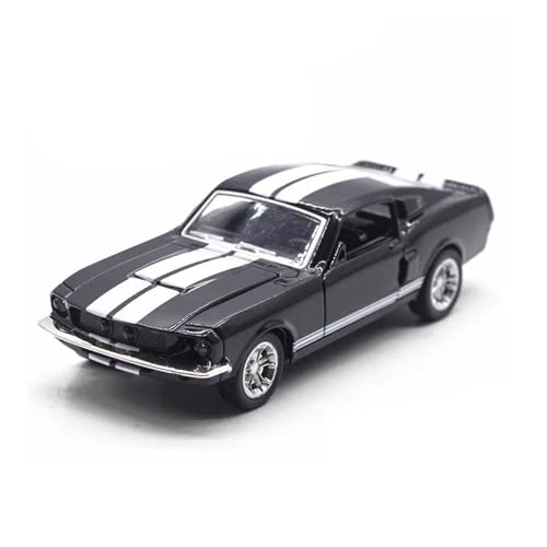 SYYANFEI Casting Car Modell 1:32 Für Mustang GT Legierung Klassisches Vintage Automodell Zurückziehen Miniatur Replik Für Sammlung Jungen Spielzeug Geschenk Spielzeugauto(Schwarz) von SYYANFEI