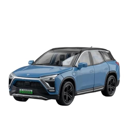 SYYANFEI Casting Car Modell 1:32 Für NIO ES8 Miniatur-Modellauto Spielzeug Legierung Druckguss Fahrzeuge Sound Licht 6 Türen Geöffnet Geschenke Spielzeugauto(Blau) von SYYANFEI