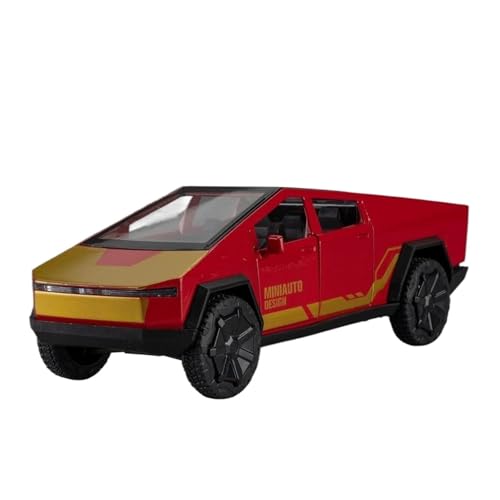 SYYANFEI Casting Car Modell 1:32 Für Pickup-Legierung Druckguss Metall Modellauto Spielzeug Hobby Sammeln Geschenke Spielzeugauto(Rot) von SYYANFEI