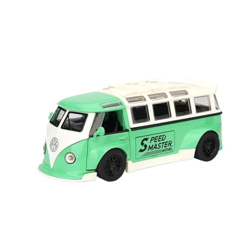 SYYANFEI Casting Car Modell 1:32 Für Volkswagen Bus T1 Modifiziertes VW-Legierungsautomodell Aus Metall Spielzeug Jungen Teenager Und Erwachsene Enthusiasten Spielzeugauto(Grün) von SYYANFEI