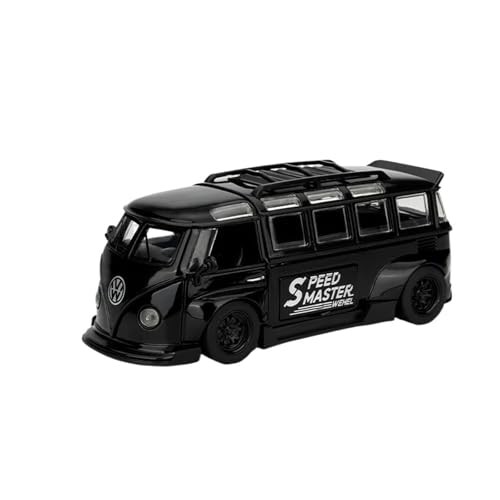 SYYANFEI Casting Car Modell 1:32 Für Volkswagen Bus T1 Modifiziertes VW-Legierungsautomodell Aus Metall Spielzeug Jungen Teenager Und Erwachsene Enthusiasten Spielzeugauto(Schwarz) von SYYANFEI