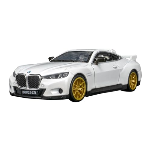 SYYANFEI Casting Car Modell 1:35 Für BMW 3.0 CS Weiß Legierung Super Sport Auto Modell Hobby Spiel Kunst Ornamente Spielzeugauto von SYYANFEI