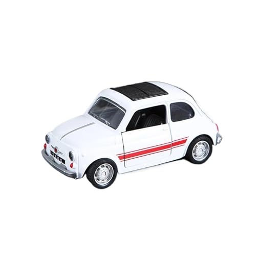 SYYANFEI Casting Car Modell 1:36 Für FIAT MINI Legierung Vintage Druckguss Auto Klassische Pull Back Auto Modell Jungen Erwachsene Sammlung Statische Display Spielzeugauto(White) von SYYANFEI