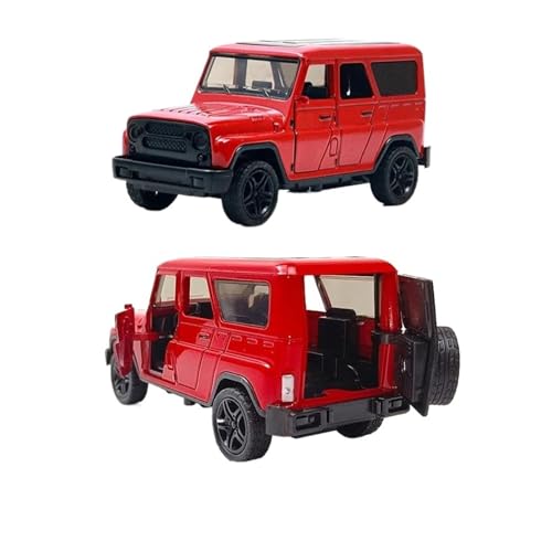 SYYANFEI Casting Car Modell 1:36 Für Legierung Vintage Diecast Auto Modell Pullback Spaß Für Abenteuer Spielzeit Spielzeugauto(Rot) von SYYANFEI