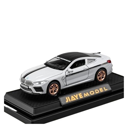 SYYANFEI Casting Car Modell 1:36 Für M8 Legierung Auto Modell Simulation Tür Pull Back Junge Metall Spielzeug Fahrzeuge Sammlung Ornament Spielzeugauto(White) von SYYANFEI