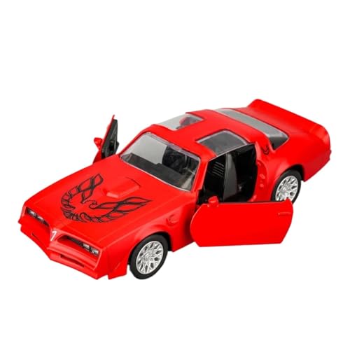 SYYANFEI Casting Car Modell 1:36 Für RMZCITY Pontiac Firebird Legierung Pull Back Modell Auto Sammlung Spielzeug Geschenk Spielzeugauto(Rot) von SYYANFEI