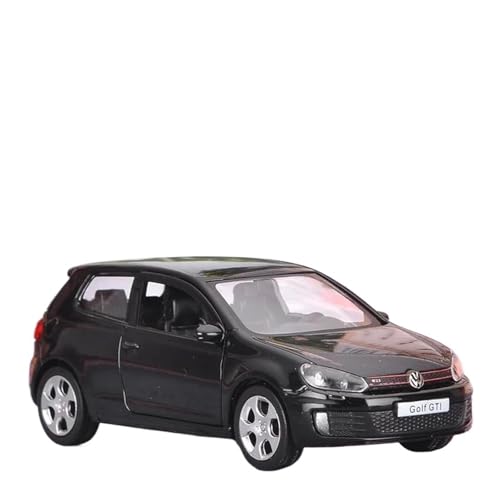 SYYANFEI Casting Car Modell 1:36 Für Volkswagen Golf 6 GTI Legierung Spielzeug Auto Diecast Vehice SUV Pull Zurück Türen Öffnende Spielzeugauto(Schwarz) von SYYANFEI