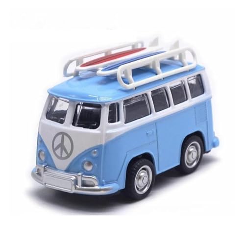 SYYANFEI Casting Car Modell 1:43 Für Legierung Cartoon Reisebus Simulation Metall Automodell Druckguss Fahrzeuge Hobby Sammler Junge Geschenk Spielzeugauto(Blau) von SYYANFEI