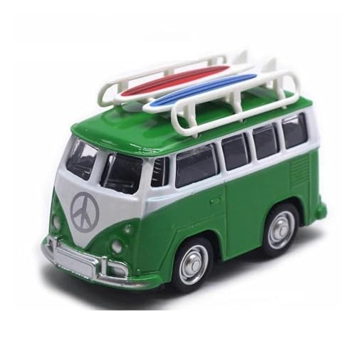 SYYANFEI Casting Car Modell 1:43 Für Legierung Cartoon Reisebus Simulation Metall Automodell Druckguss Fahrzeuge Hobby Sammler Junge Geschenk Spielzeugauto(Grün) von SYYANFEI