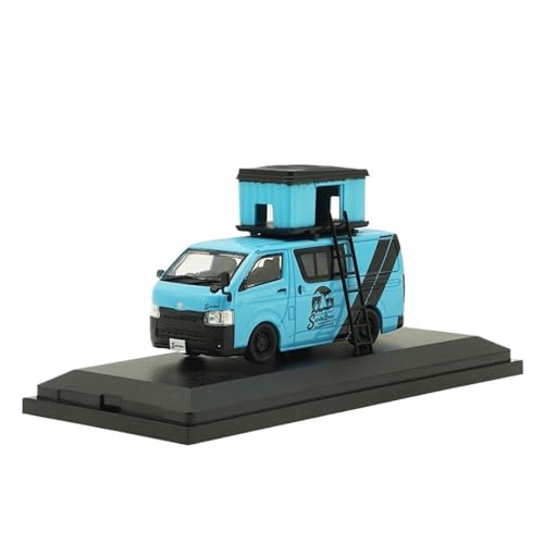 SYYANFEI Casting Car Modell 1:43 Für Toyota HIACE Modellauto Aus Metall Statisches Ornament Sammlung Geschenk-Display Spielzeugauto(Blau) von SYYANFEI