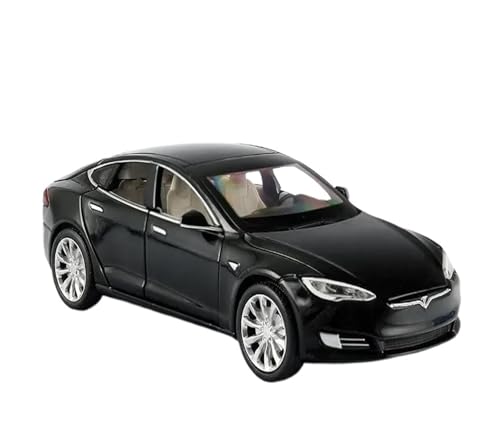 SYYANFEI Casting Car Modell Diecast Im Maßstab 1:32 Für Tesla Model S 100D SUV Spielzeugauto Modell Legierung Metall Miniatur Sound Licht Pull BackCollection Geschenk Spielzeugauto(Schwarz) von SYYANFEI