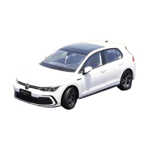 SYYANFEI Casting Car Modell Druckguss 1:18 Für Maßstab Golf 8 Simulation Legierung Statische Auto Modell Fans Sammlung Hause Dekoration Metall Ornamente Spielzeugauto(White) von SYYANFEI