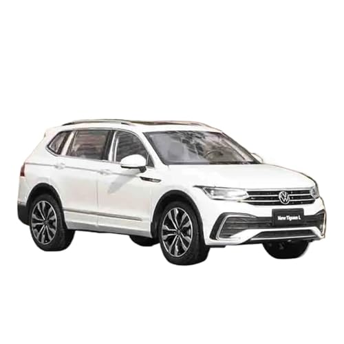 SYYANFEI Casting Car Modell Druckguss 1:18 Für Maßstab TIGUAN L 2022 Simuliertes Automodell Aus Legierung Fan-Sammlung Display Home Dfore Dekoration Metallornamente Spielzeugauto(White) von SYYANFEI