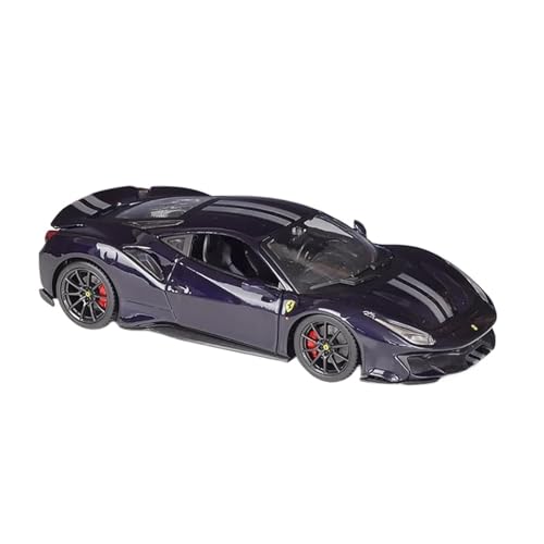 SYYANFEI Casting Car Modell Druckguss 1:24 Für Ferrari 488 Pista Sportwagensimulation Legierungsautomodell Fan-Kollektion Heimdekoration Metallornamente Spielzeugauto(Blau) von SYYANFEI