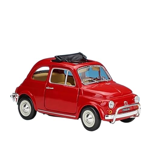 SYYANFEI Casting Car Modell Druckguss 1:24 Für FroScale FIAT 500c Cabriolet Simulation Mini Legierung Auto Modell Fan Sammlung Display Home Oder Dekoration Metall Ornamente Spielzeugauto(Rot) von SYYANFEI