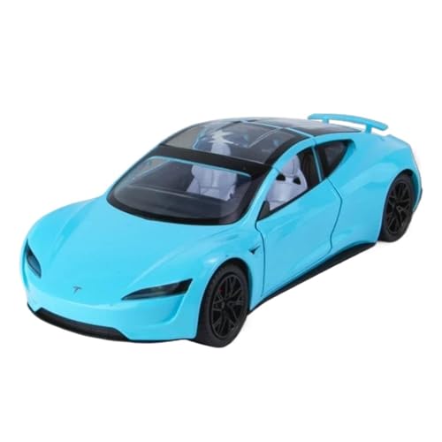 SYYANFEI Casting Car Modell Druckguss 1:24 Für Maßstab Tesla Roadster Legierung Sport Auto Metall Spielzeug Konzept Rennwagen Modell Simulation Sound Und Spielzeugauto(Blau) von SYYANFEI