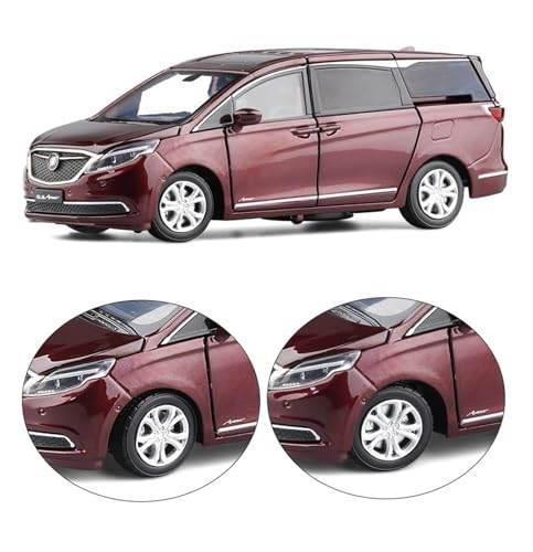 SYYANFEI Casting Car Modell Druckguss 1:32 Für Verhältnis Buick GL8 Lenkungsdämpfer Junge Spielzeug Simulation Legierung Ton Und Licht Erwachsenen Sammlung Ornamente Automodelle Spielzeugauto(Rot) von SYYANFEI