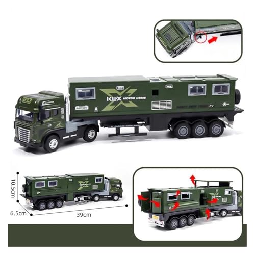 SYYANFEI Casting Car Modell Für Große Reise-RV-Druckgussmodelle Aus Legierung Mit Sound Und Licht Spielzeugauto LKW-Spielzeug Für Spielzimmer Spaß Im Freien Spielzeugauto(Grün) von SYYANFEI