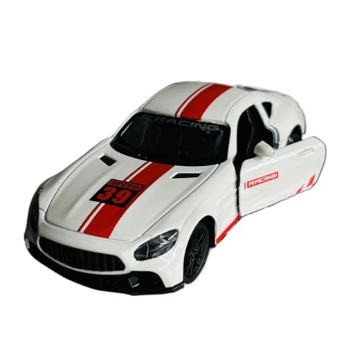 SYYANFEI Casting Car Modell Für Legierung Miniatur Legierung Sport Auto Modell Spielzeug Geschenk Kuchen Dekoration Spielzeugauto(White) von SYYANFEI
