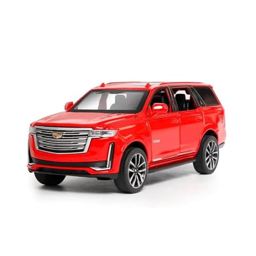 SYYANFEI Casting Car Modell Maßstabgetreue Nachbildung 1:32 Für Cadillac Escalade Geländewagen Druckguss-Metalllegierung Modellauto Sound Light Pull Back Collection Toy Gifforts Spielzeugauto(Rot) von SYYANFEI