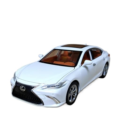 SYYANFEI Guss Auto Modell 1:24 Für Lexus ES300H Lexus Limousine Druckgussmetall Miniaturauto Simulation Sound Und Licht Ornamente Spielzeugauto Fahrzeuge spielzeugauto(White) von SYYANFEI