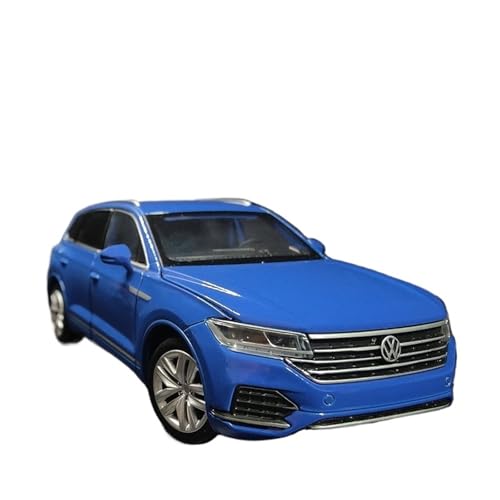 SYYANFEI Guss Auto Modell 1:32 Für Volkswagen Touareg Lenkung Stoßdämpfende Metall Miniatur Auto Junge Sammlung Ornament Spielzeug Fahrzeuge spielzeugauto(Blau) von SYYANFEI