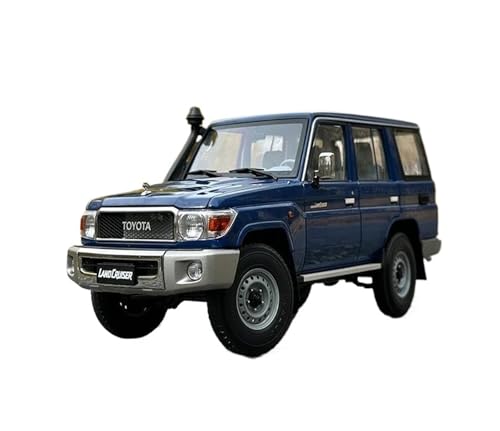 SYYANFEI Guss Auto Modell Maßstab 1/18 Für Toyota Land Cruiser 2017 LC76 Off-Road In Der Luxus-SUV-Kollektion. Geschenk Für Freunde Und Familie Fahrzeuge spielzeugauto(Blau) von SYYANFEI