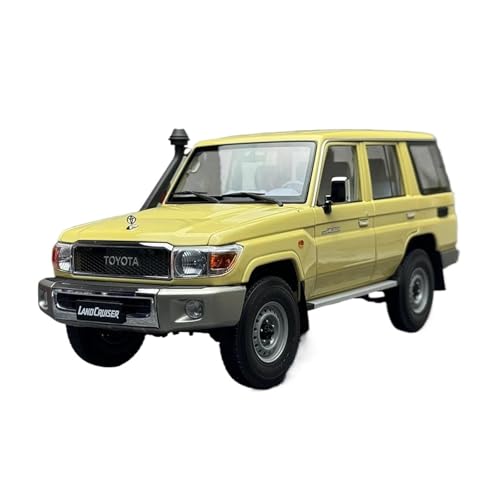SYYANFEI Guss Auto Modell Maßstab 1/18 Für Toyota Land Cruiser 2017 LC76 Off-Road In Der Luxus-SUV-Kollektion. Geschenk Für Freunde Und Familie Fahrzeuge spielzeugauto(Yellow) von SYYANFEI