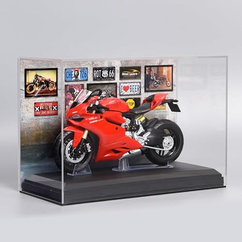 SYYANFEI Mini Alloy Motorrad Model 1:12 Für Ducati 1199 Alloy Diecast Motorradmodell Sammlerstücke Hobby Ornamente Freunde Druckguss-Nachbildung(Red-A) von SYYANFEI