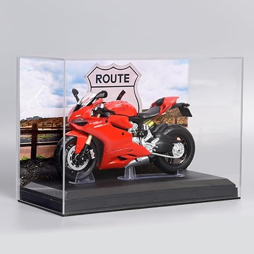 SYYANFEI Mini Alloy Motorrad Model 1:12 Für Ducati 1199 Alloy Diecast Motorradmodell Sammlerstücke Hobby Ornamente Freunde Druckguss-Nachbildung(Red-B) von SYYANFEI