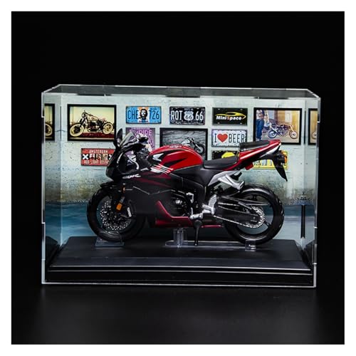 SYYANFEI Mini Alloy Motorrad Model 1:12 Für Honda CBR600RR Motorsport Motorrad Modell Metall Fahrzeug Statische Display Sammlung Geschenk Druckguss-Nachbildung(Black-A) von SYYANFEI