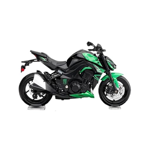SYYANFEI Mini Alloy Motorrad Model 1:12 Für Kawasaki Z1000 Spielzeug-Motorrad, Miniatur-Druckguss-Metallmodell, Super-Sport-Sound- Und Licht-Kollektion Druckguss-Nachbildung(Grün) von SYYANFEI