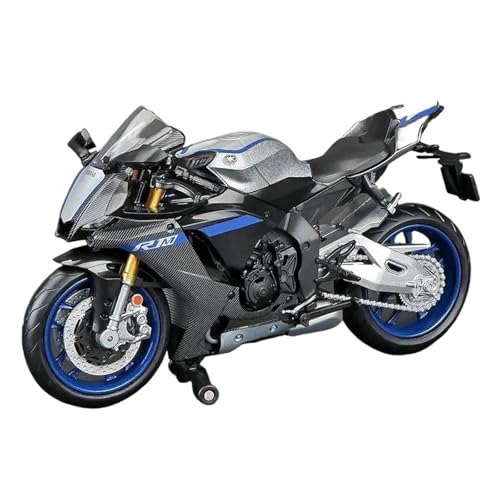 SYYANFEI Mini Alloy Motorrad Model 1:12 Für Yamaha YZF-R1M 60. Jahrestag Rennmotorräder Legierung Motorrad Modell Sammlung Spielzeug Kind Geschenk Druckguss-Nachbildung(Schwarz) von SYYANFEI