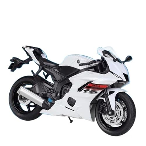 SYYANFEI Mini Alloy Motorrad Model 1:12 Für Yamaha YZF-R6 Alloy Racing MotorcycleModel Diecast Metal Street Motorcycle Simulation Collection Geschenk Druckguss-Nachbildung(Weiß) von SYYANFEI