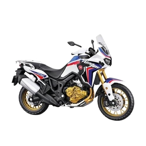 SYYANFEI Mini Alloy Motorrad Model 1:18 Für Honda Africa Twin DCT Statische Druckgussfahrzeuge Sammlerhobbys Motorradmodellspielzeug Druckguss-Nachbildung(White) von SYYANFEI