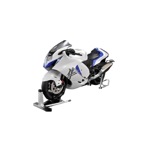 SYYANFEI Mini Alloy Motorrad Model 1:6 Für Große Suzuki Hayabusa Bootable Sprayable Dynamische Legierung Elektrische Motorrad Spielzeug Modell Racing Fahrzeuge Geschenk Druckguss-Nachbildung(White) von SYYANFEI